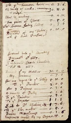 Page from a Notebook Containing Newton